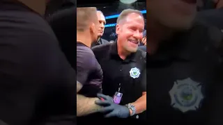 Conor McGregor insulting Dustin Poirer while on the floor with Broken leg