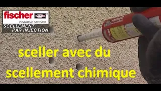 Sceller avec du scellement chimique (PARPAING CREUX)