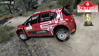 WRC 10 | Rally Italia Sadegna, Lerno | Citroën C3 Rally2 | WRC2 | Highlights, Cockpit, Chase view