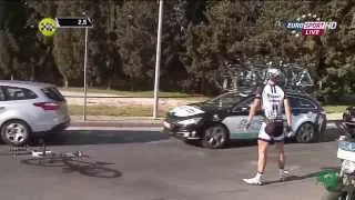 Stage 2 - Tirreno-Adriatico 2014 - Marcel Kittel throwing his bike