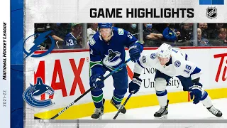 Lightning @ Canucks 3/13 l NHL Highlights 2022