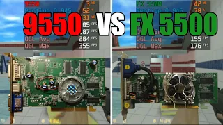 Radeon 9550 vs GeForce FX 5500 (64 bit) Test In 10 Games (No FPS Drop - Capture Card)