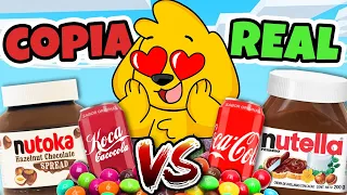 ¡PROBANDO COMIDA REAL vs COPIA! 😋🍫 CATA A CIEGAS con el PIRATA ⚡ ¿VALE LA PENA PAGAR MÁS?