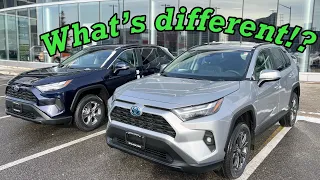 ALL New 2023 Toyota RAV4 Hybrid XLE Premium VS XLE! What’s different?