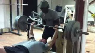 Armond Benoit Bench Pressing 420 lbs. Body weight 198 lbs. 222 lbs. over body weight