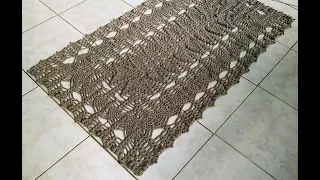 crochet table runner# 48 easy rectangle pattern/how to crochet home rug
