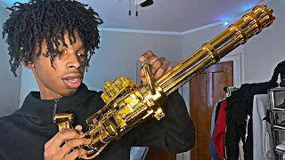 Unboxing Gold Minigun Gel Blaster!