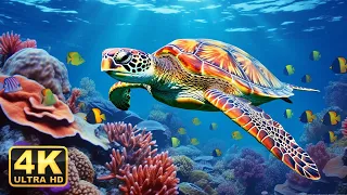 Aquarium 4K VIDEO (ULTRA HD) - Beautiful Coral Reef Fish - Sleep Relaxing Meditation Music #3