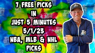 NBA, MLB, NHL  Best Bets for Today Picks & Predictions Monday 5/1/23 | 7 Picks in 5 Minutes