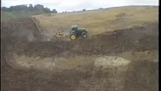 John Deere Discing Steep Hill NZ.