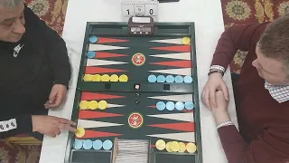 Kazan backgammon tournament. Speedgammon, 8th round. Azizov (blue) - Usubyan (yellow)