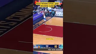 Ricci Rivero Two Hand reverse dunk! grabing steal yun! #highlights #basketball #shorts