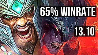 TRYNDAMERE vs AATROX (TOP) | 7 solo kills, 65% winrate | KR Master | 13.10