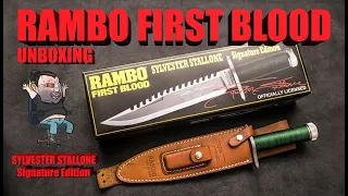 RAMBO FIRST BLOOD KNIFE UNBOXING Sylvester Stallone Signature Edition  Cuchillo de Acorralado