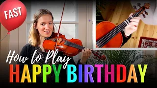 Happy Birthday PLAY-ALONG (Full Speed) | Easy Beginner Song | Violin Tutorial