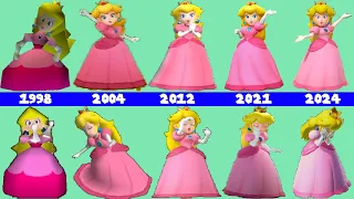 Evolution of Princess Peach Winning, Dying Losing in Mario Party Games (1998-2024)