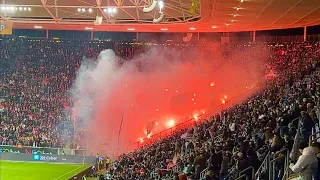 VfB Stuttgart Fans Pyro + Bengalos in Hoffenheim 24.01.2023 | 1899 Hoffenheim - VfB Stuttgart 2:2