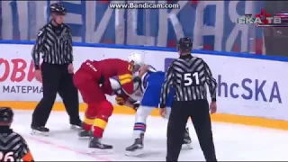 KHL Fight Marko Anttila Vs. Yevgeni Ketov Ska - Jokerit 17.8.2017