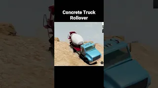 BeamNG Drive - Concrete Truck Rollover (Simulation)