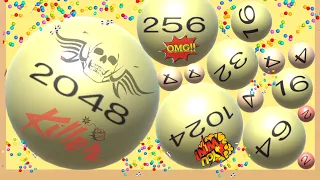 🥐 🏈 3D Roll Ball - 2048 Merge Puzzle 🧩 gameplay in Algodoo and Unity New Update cool game