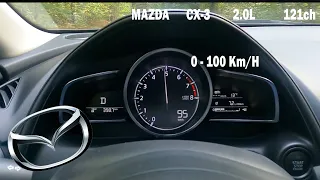 0-100km/H Mazda CX-3 2020 - 2.0L Skyactiv-G 121ch