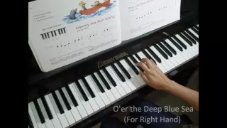 Merrily We Roll Along & O'er the Deep Blue Sea - Alfred's Piano Library Lesson Book Level 1A P.10-11