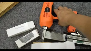 2 in 1 Framing Electric Brad Nails Gun And Stapler U Shaped Gun  - Unboxing and Testing