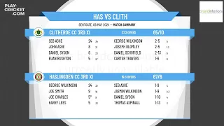 Haslingden CC 3rd XI v Clitheroe CC 3rd XI