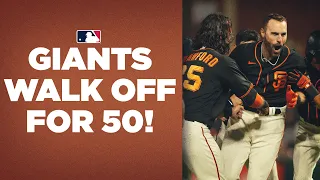 COMEBACK WALK-OFF FOR 50!! Giants get walk-off to become MLB's first 50 win team