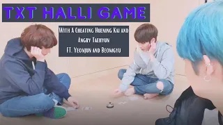 TXT Halli Galli Game with Huening Kai Cheating and Taehyun Getting Angry ft. Yeonjun and Beomgyu