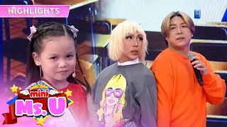 Mini Miss U Charley shows very cute acting with Vice and MC | It's Showtime Mini Miss U