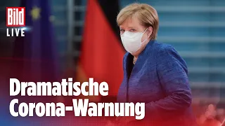 🔴  Merkel über Corona – Maßnahmen reichen nicht aus, Zahlen sind zu hoch | BILD Live