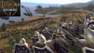 HARADRIM NAVAL INVASION OF ERIADOR (Siege Battle) - Third Age: Total War (Reforged)