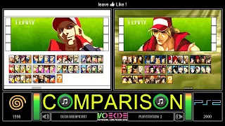 The King of Fighters 2001 (Dreamcast vs PlayStation 2) Side by Side Comparison