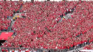 WISCONSIN JUMP AROUND in student section at Camp Randall, Madison