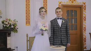 Николай и Валерия.Романтичное видео с прогулки, момент регистрации, свадебный банкет.