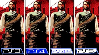 Red Dead Redemption | PS3 - PS4 - PS4  Pro - PS5 | Graphics Comparison | 60fps on PS5 Update