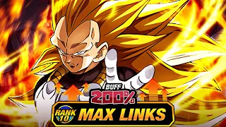 HE SUCKS! LEVEL 10 LINKS 100% RAINBOW STAR EZA XENO SSJ3 VEGETA! (DBZ: Dokkan Battle)