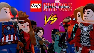 LEGO Guerra Civil | Time Capitão América VS Time Homem de Ferro em Briga de Herois #28