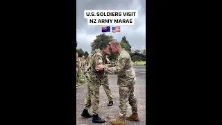 New Zealand Army: U.S. soldiers and NZ Army Pōwhiri