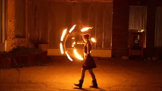 North End Nightlife Fire Hooping @DFC