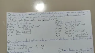 Exercícios de Distribuição Binomial e Distribuição de Poisson