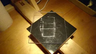 Abrasion Hologram of a Cube