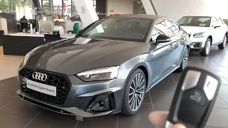 AUDI A5 Sportback (2020) - FIRST LOOK Matrix LED lights, new INFOTAINMENT SYSTEM & trunk (S Line)