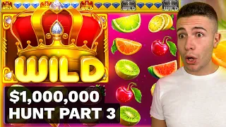 $1000000 BONUS HUNT OPENING - Part 3 🎰 94 Slot Bonuses - Extra Juicy & Gems Bonanza