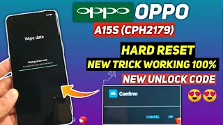 OPPO A15s (CPH2179) Hard Reset Without PC Unlock Pin/Password 100% Working With New Unlock Code ✅