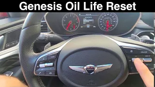 2019 Genius G70 maintenance reminder reset / oil life how to Genesis