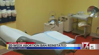 20-week abortion ban reinstated in NC