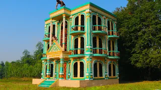 [Full Video] Building Creative A Modern 4-Story Mud Villa Design In The Forest By Ancient Skills