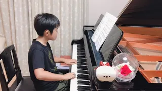 恋はみずいろ　ポール・モーリア (ピアノ)  (航大9歳)／ Paul Mauriat - L'amour est bleu    piano